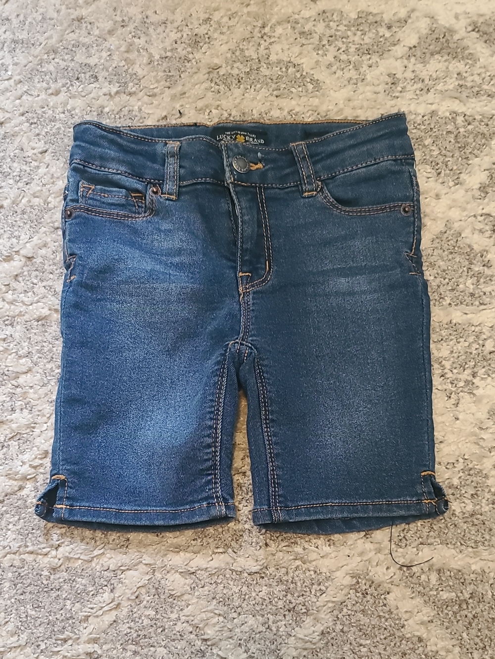 4 for $28 - Lucky Brand Girls 6 Blue Jean Shorts with Adjustable Waist
